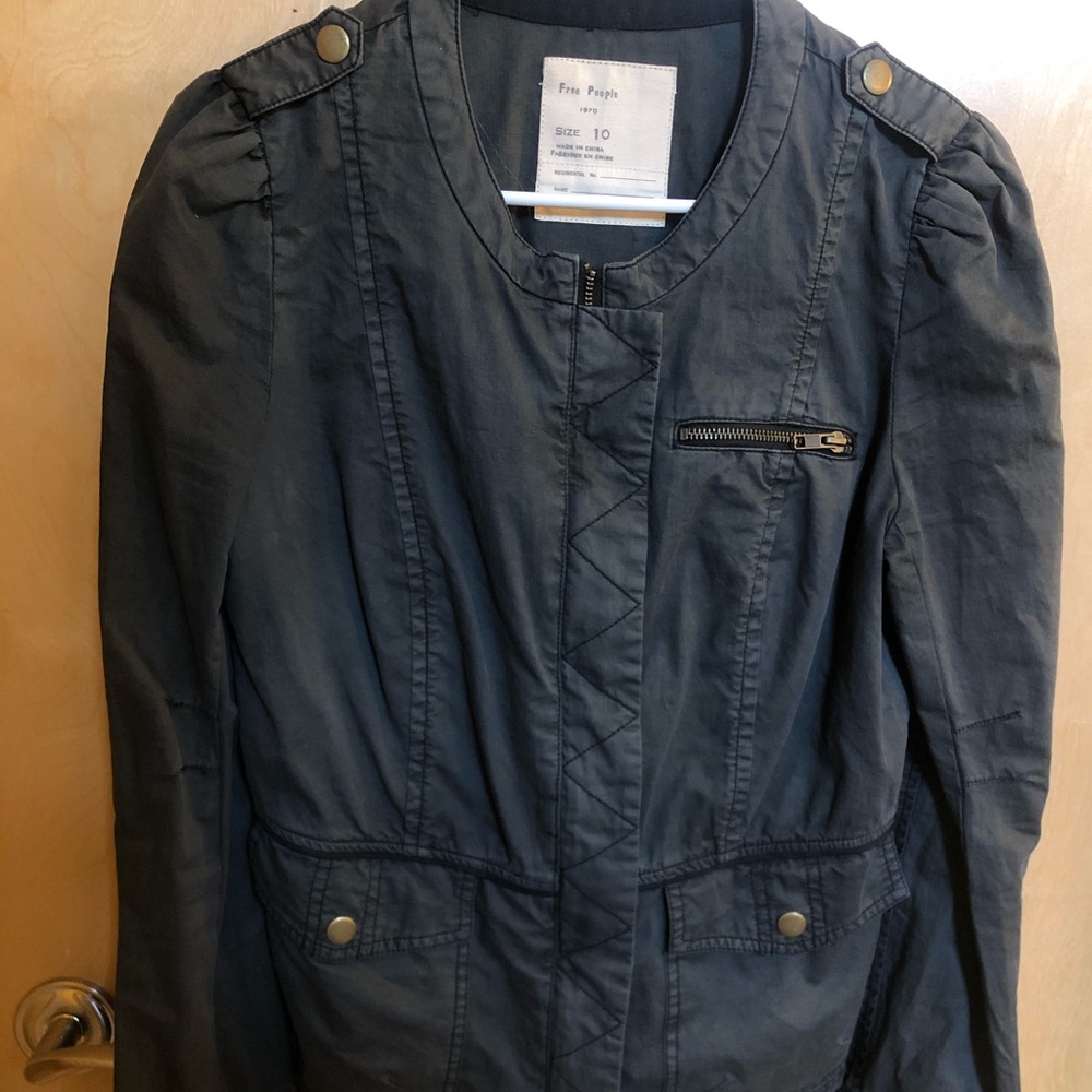 Utility jacket navy blue